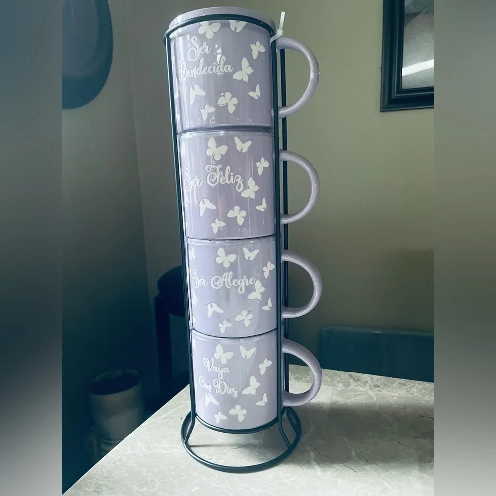 Signature Purple Stackable Mug Set